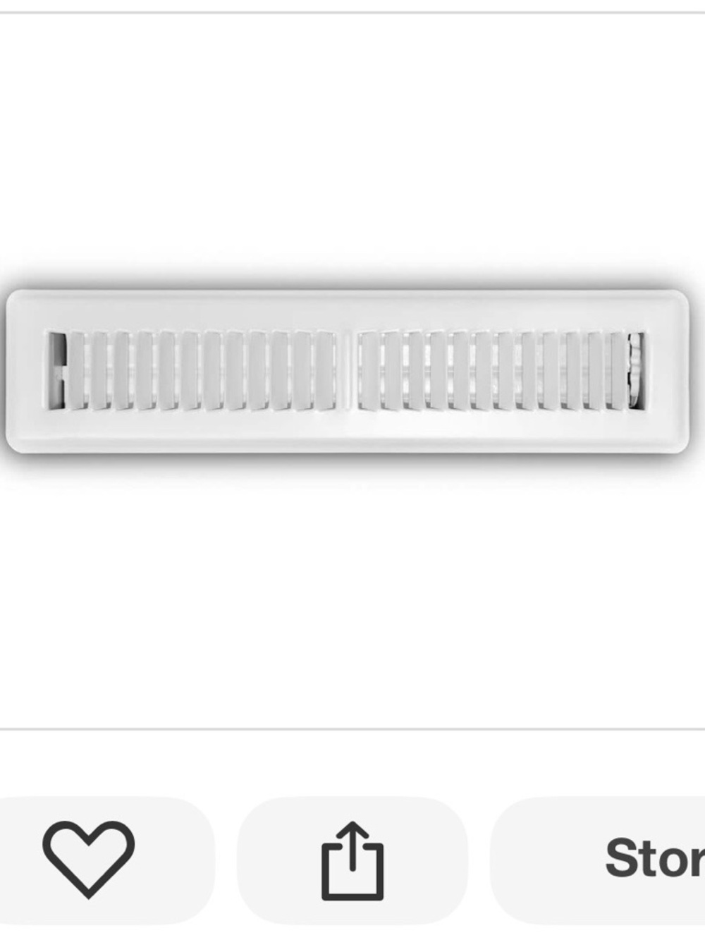 New everbilt 2” x 4” White Steel 2-Way Floor Register Vent